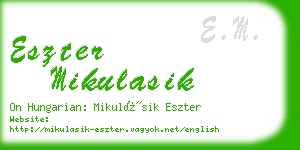 eszter mikulasik business card